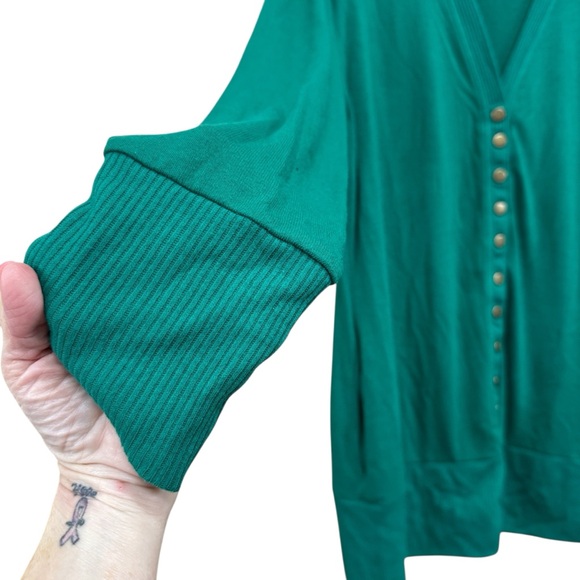 Zenana outfitters Green  Button-Up Cardigan EXCELLENT Size 2X Plus - Picture 4 of 5